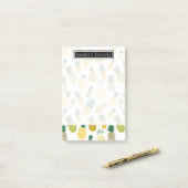 Trendy Pineapple Pattern | Jouw namen toevoegen Post-it® Notes (Op bureau)
