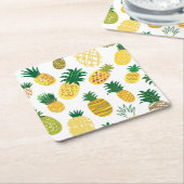 Trendy Pineapple Pattern Kartonnen Onderzetters (Schuin)