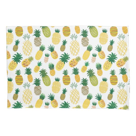 Trendy Pineapple Pattern Kussensloop (Voorkant-Links)