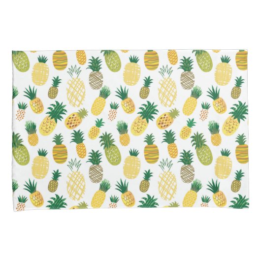 Trendy Pineapple Pattern Kussensloop (Voorkant-Rechts)