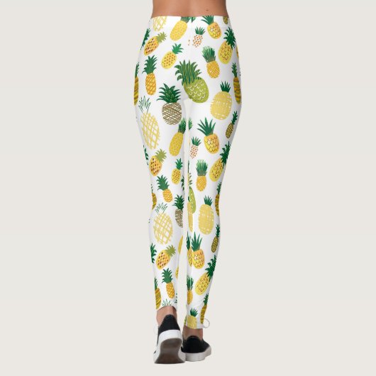Trendy Pineapple Pattern Leggings (Achterkant)