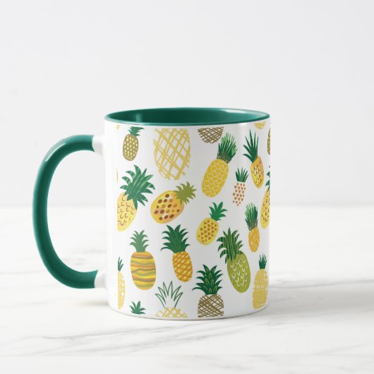 Trendy Pineapple Pattern Mok (Links)