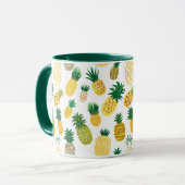 Trendy Pineapple Pattern Mok (Voorkant links)