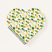 Trendy Pineapple Pattern Notitieboek (Voorkant)