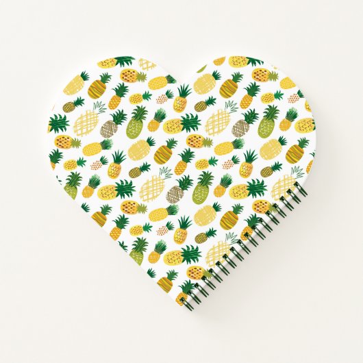 Trendy Pineapple Pattern Notitieboek (Achterkant)