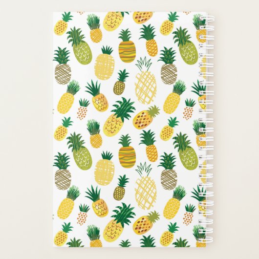 Trendy Pineapple Pattern Planner (Achterkant)