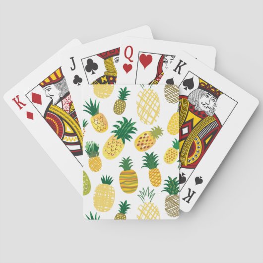 Trendy Pineapple Pattern Pokerkaarten (Achterkant)