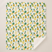 Trendy Pineapple Pattern Sherpa Deken (Voorkant)
