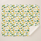 Trendy Pineapple Pattern Sherpa Deken (Voorkant (horizontaal))