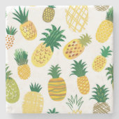 Trendy Pineapple Pattern Stenen Onderzetter (Voorkant)