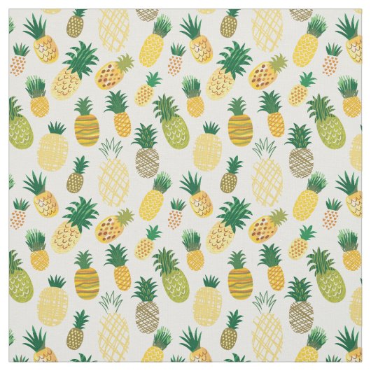 Trendy Pineapple Pattern Stof (Swatch)