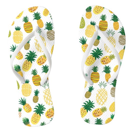 Trendy Pineapple Pattern Teenslippers (Voetbed)