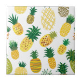 Trendy Pineapple Pattern Tegeltje (Voorkant)