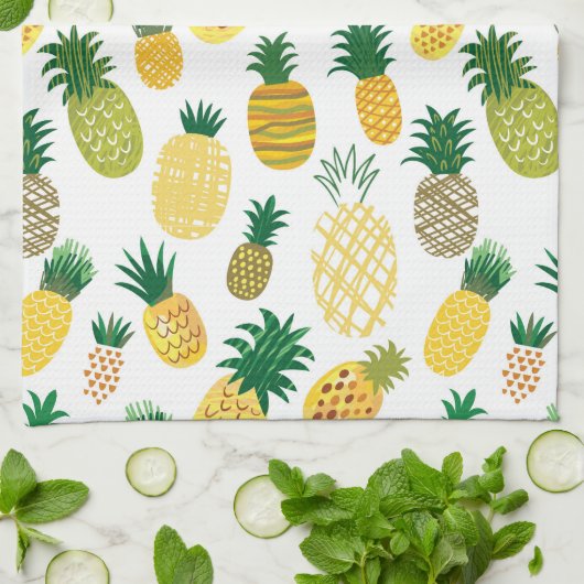 Trendy Pineapple Pattern Theedoek (Gevouwen)