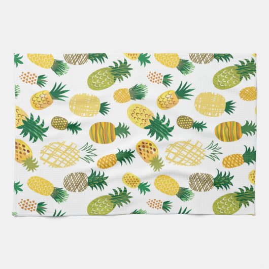 Trendy Pineapple Pattern Theedoek (Horizontaal)