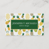 Trendy Pineapple Pattern Visitekaartje (Voorkant)
