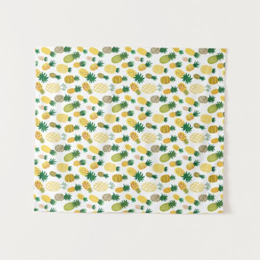 Trendy Pineapple Pattern Wandkleed (Voorkant (horizontaal))
