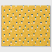 Trendy Pineapple Pattern Wrapping Paper Roll Cadeaupapier (Vlak)