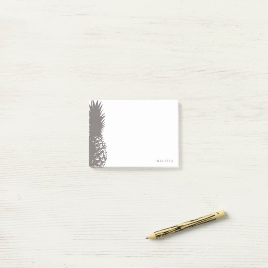 Trendy Pineapple Personalized Post It Notes (Op bureau)