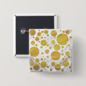 Trendy Pineapple Polka Dots Vierkante Button 5,1 Cm (Voorkant /achterkant)