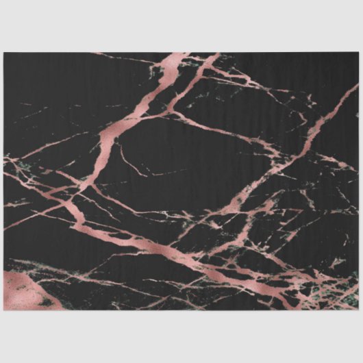 Trendy Pink Black Marble Modern Tissuepapier (Voorkant)