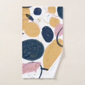 Trendy Pink Blue Strokes Abstracte Creative Art Bad Handdoek (Handdoek)