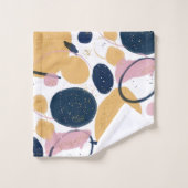 Trendy Pink Blue Strokes Abstracte Creative Art Bad Handdoek (Wasdoekje)