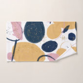 Trendy Pink Blue Strokes Abstracte Creative Art Bad Handdoek (Handdoek)