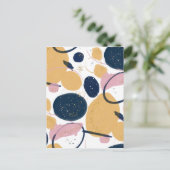 Trendy Pink Blue Strokes Abstracte Creative Art Feestdagenkaart (Staand voorkant)