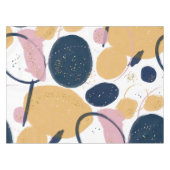 Trendy Pink Blue Strokes Abstracte Creative Art Tafelkleed (Voorkant (Horizontaal))