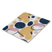 Trendy Pink Blue Strokes Abstracte Creative Art Tegeltje (Zijkant)