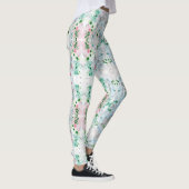 Trendy Pink Blue White Modern Elegant Leggings (Rechts)