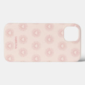 Trendy Pink Boho Heart gepersonaliseerd Case-Mate iPhone Case (Achterkant (horizontaal))