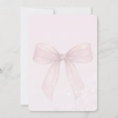 Trendy Pink Bow Elegant Winter 30th Birthday Kaart (Achterkant)
