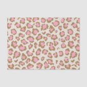 Trendy Pink Brown Leopard Spots Boho Decoupage Tissuepapier (Voorkant)