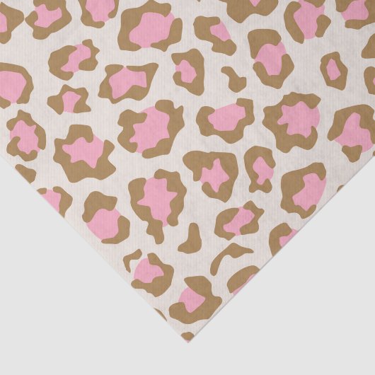 Trendy Pink Brown Leopard Spots Boho Decoupage Tissuepapier (Detail)