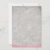 Trendy Pink Camo Wedding Invitations Kaart (Achterkant)