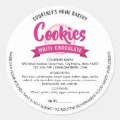 Trendy Pink Cookies Label Cottage Bakery Packaging (Voorkant)