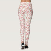 Trendy Pink Coral Leopard Pattern Leggings (Achterkant)