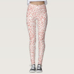 Trendy Pink Coral Leopard Pattern Leggings<br><div class="desc">Stomme en trendy leggings van vrouwen met een handgetekend patroon van een koraalroze luipaard.</div>