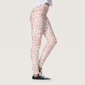 Trendy Pink Coral Leopard Pattern Leggings (Rechts)