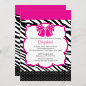 Trendy PInk de Uitnodiging van het Baby shower van (Voorkant / Achterkant)