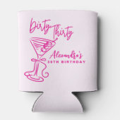 Trendy Pink Dirty Thirty 30th Birthday Blikjeskoeler (Achterkant)