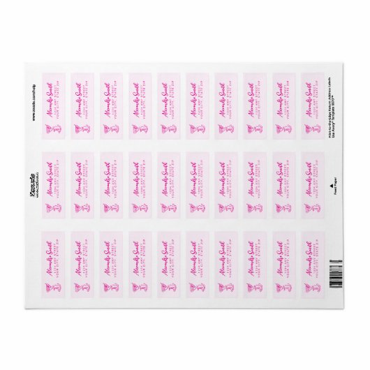 Trendy Pink Dirty Thirty 30th Birthday Etiket (Full Sheet)