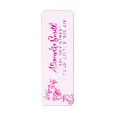 Trendy Pink Dirty Thirty 30th Birthday Etiket (Voorkant)