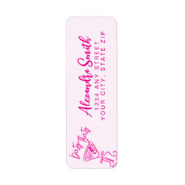 Trendy Pink Dirty Thirty 30th Birthday Etiket