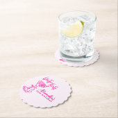 Trendy Pink Dirty Thirty 30th Birthday Kartonnen Onderzetters (Insitu)