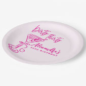 Trendy Pink Dirty Thirty 30th Birthday Papieren Bordje (Gekanteld)