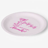 Trendy Pink Dirty Thirty 30th Birthday Papieren Bordje (Gekanteld)