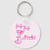 Trendy Pink Dirty Thirty 30th Birthday Sleutelhanger (Achterkant)